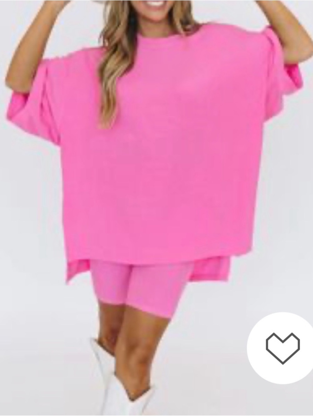 Weekend Chaser Hot Pink Day Dreamer Ribbed set.